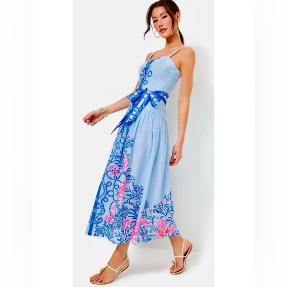 Lilly Pulitzer NWT Saylar Maxi Dress Naut Today ⚓️ Size 14 - Picture 8 of 16